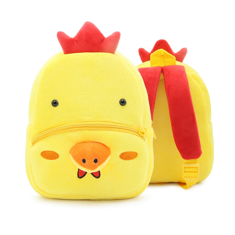 Cute Cartoon Animal Plush Backpack for Kindergarten Kids