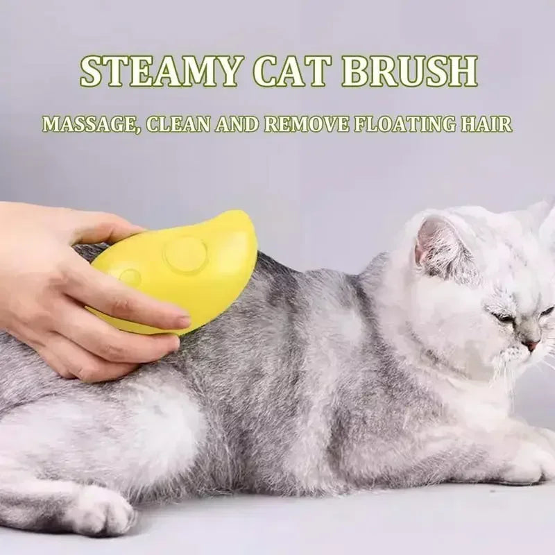 3-in-1 Electric Pet Grooming Brush | Massage, De-Shed & Steam Spray