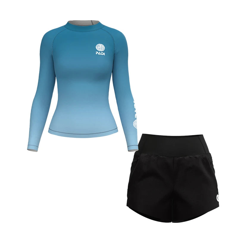 Custom Printed Long Sleeve Rash Guard for Men and Women Surfing Swimwear