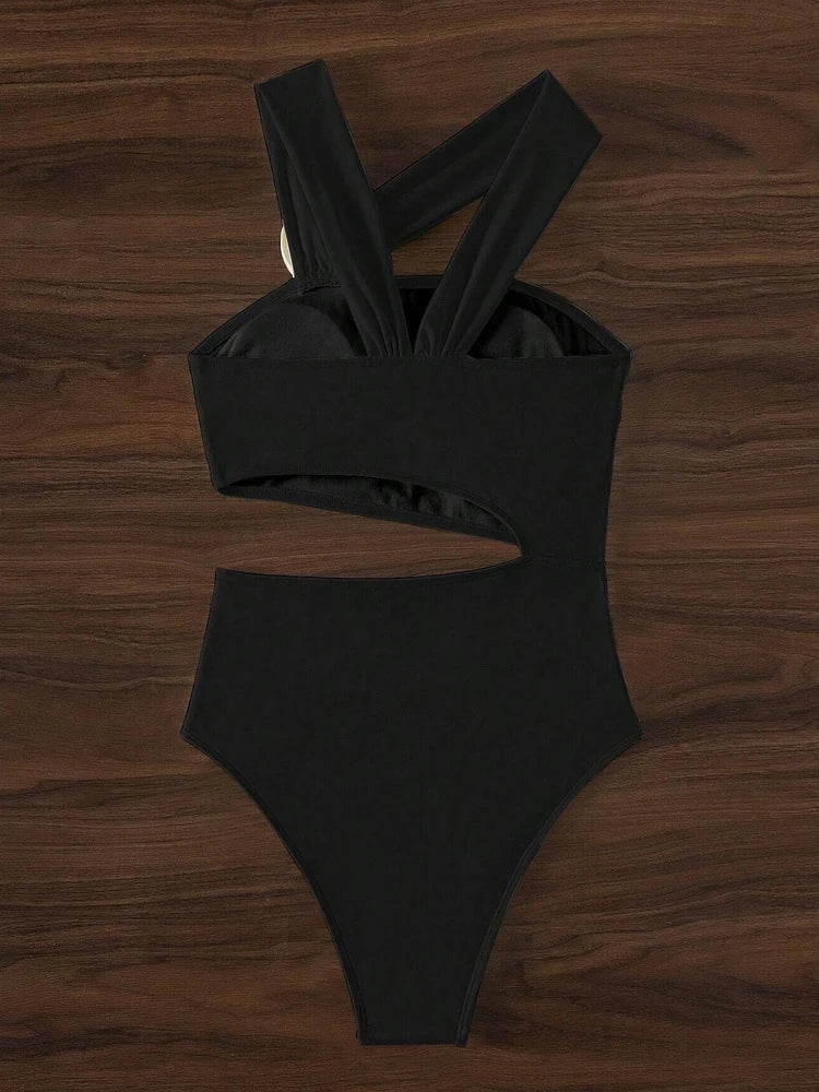 Sexy One-Shoulder Push-Up Monokini Swimsuit for Women Beachwear