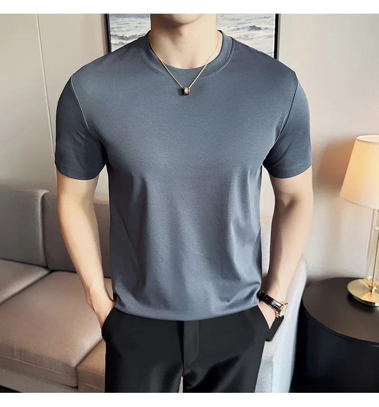 Men's Summer Ice Silk Cotton T-Shirt