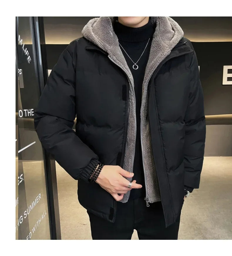 TFETTERS Autumn Winter Zip-up Hooded Parka Jacket