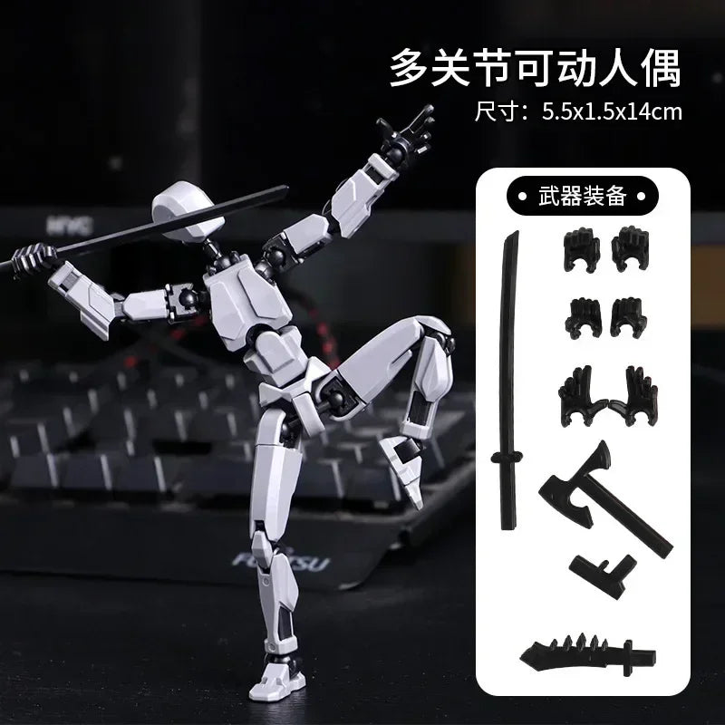 DIY Luminous T13 Multi-Jointed Movable Robot & Dog Action Figures