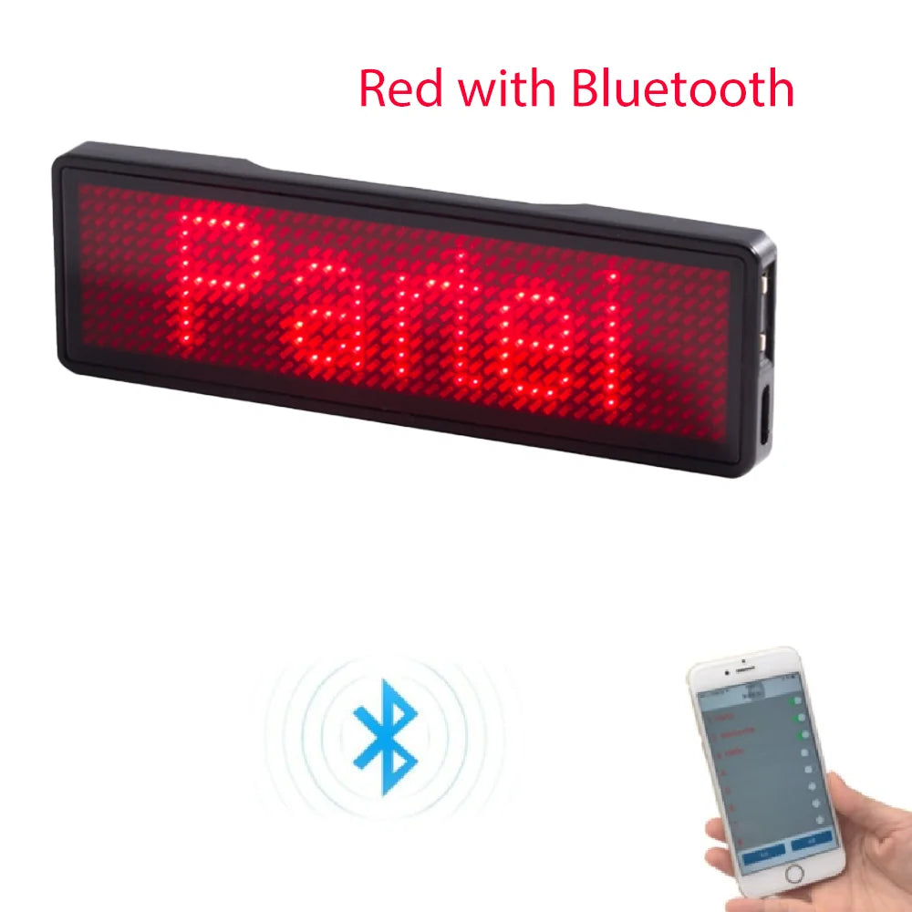 Bluetooth LED Name Badge – Programmable Scrolling Message Display