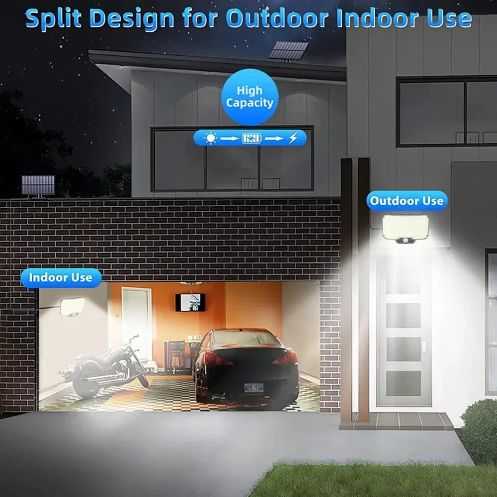 Outdoor Solar Motion Sensor Flood Lights with Remote and IP65 Waterproof
