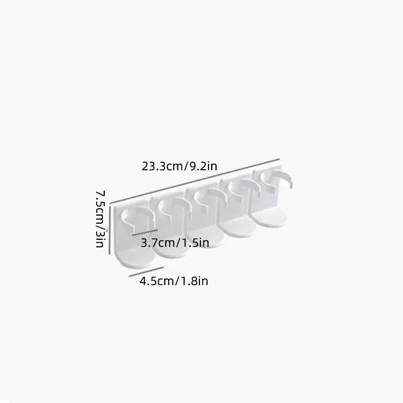 Houseeker 5-Row Wall-Mounted Storage Rack – Organizer Shelf