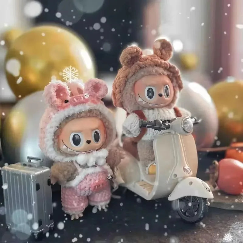 Labubu Mini Electric Motorcycle with Lights & Music – Doll Accessory Gift