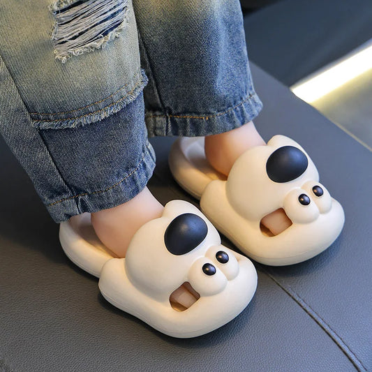 Cartoon Puppy Kids Non-Slip Indoor Slippers