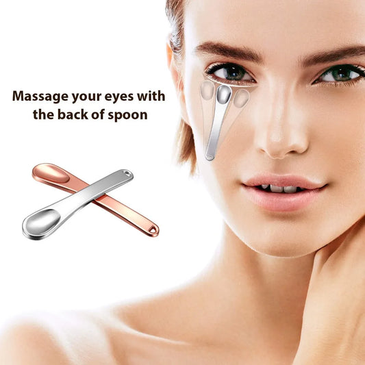Mini Metal Makeup Spatula & Eye Cream Massage Stick