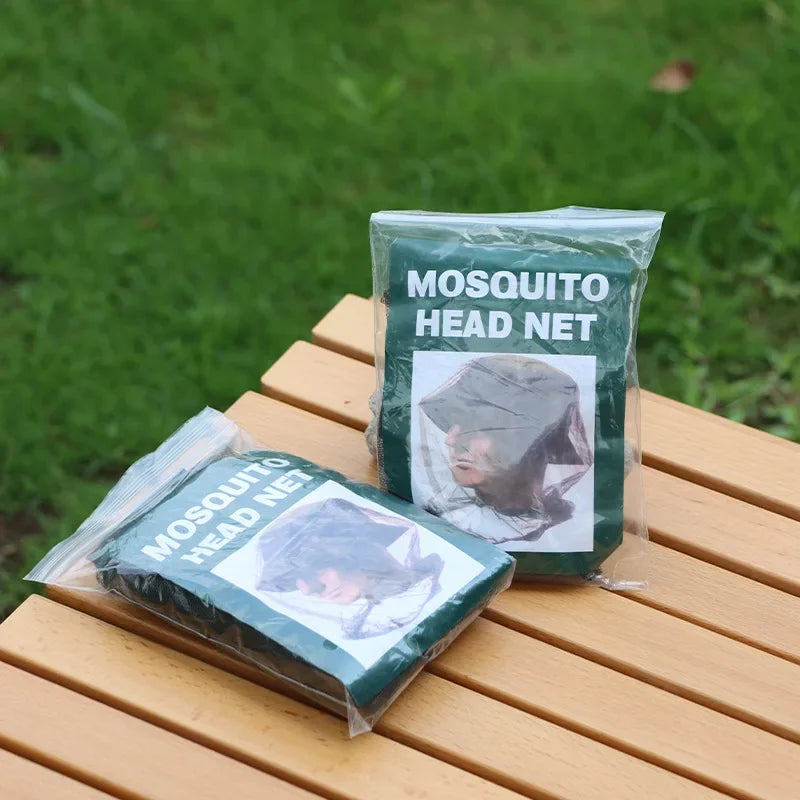 Outdoor Mosquito Net Hat with Sun Protection for Camping and Fishing