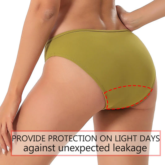 Women's Period Proof Swimwear Mid-Waist Bikini Leakproof Beach Bathing Suit