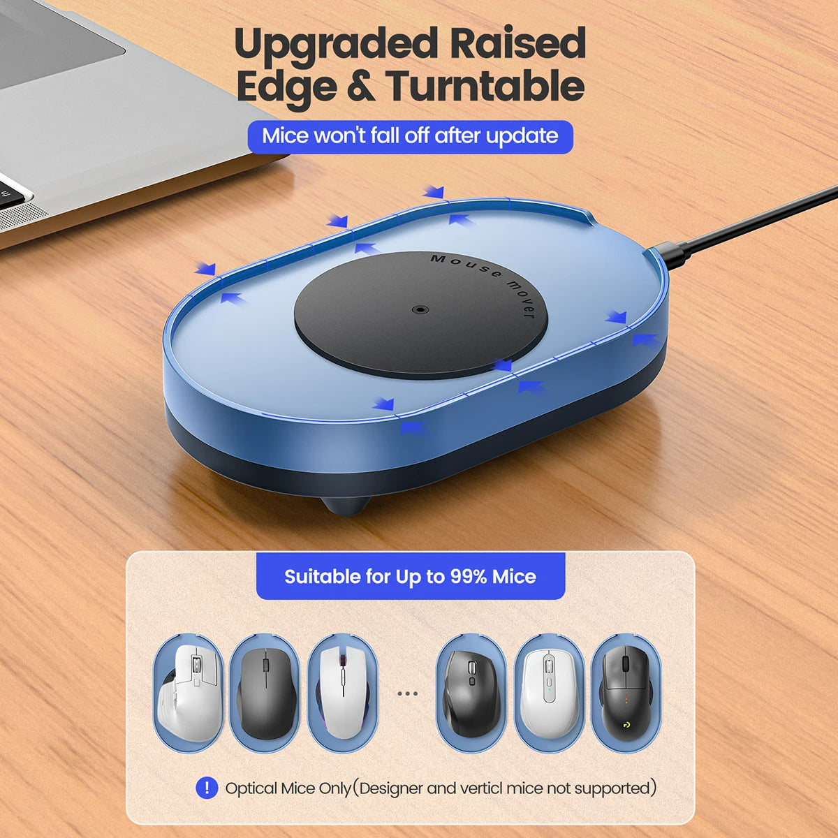 Undetectable Virtual Mouse Mover with ON/OFF Switch – Anti-Sleep USB Mouse Jiggler