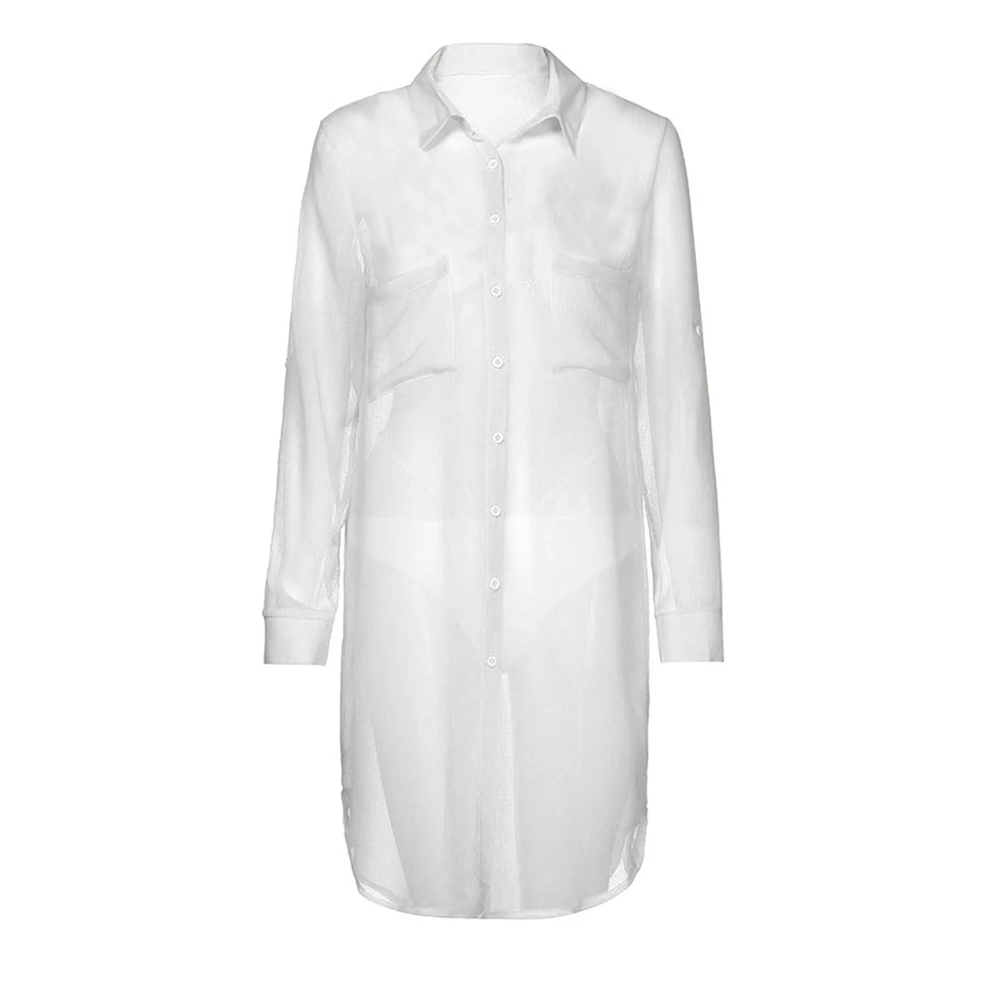 Women's Chiffon Beach Cover Up Cardigan for Swimwear and Bikinis