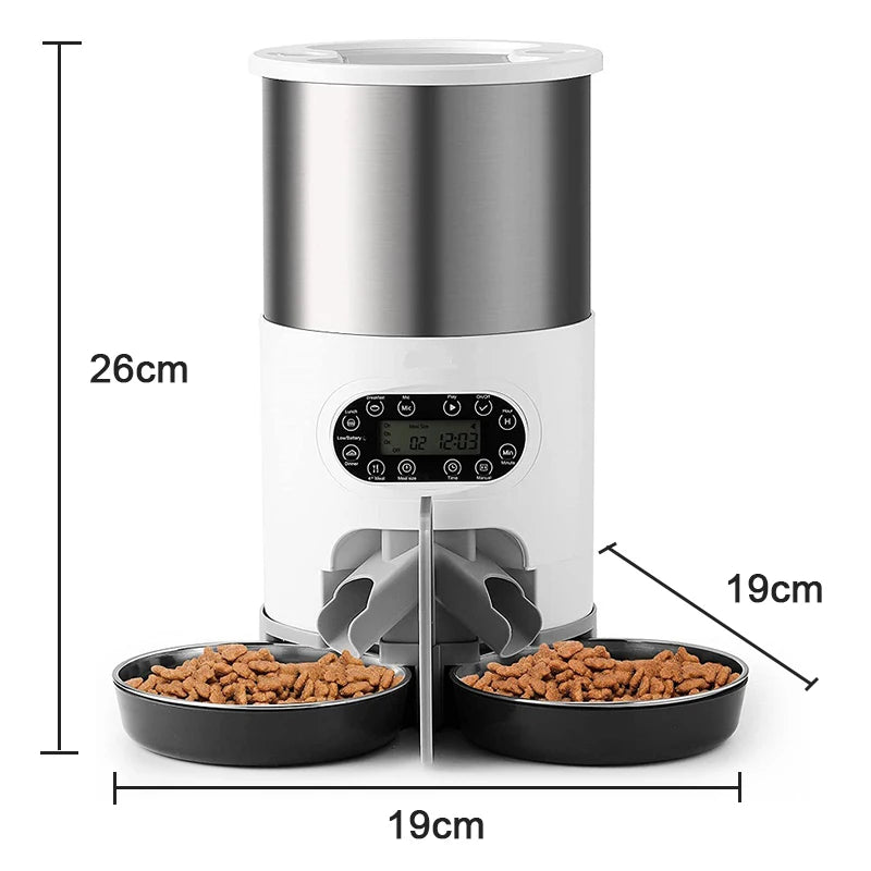 Smart Cat Feeder – Automatic Double Meal Dispenser for Cats & Dogs