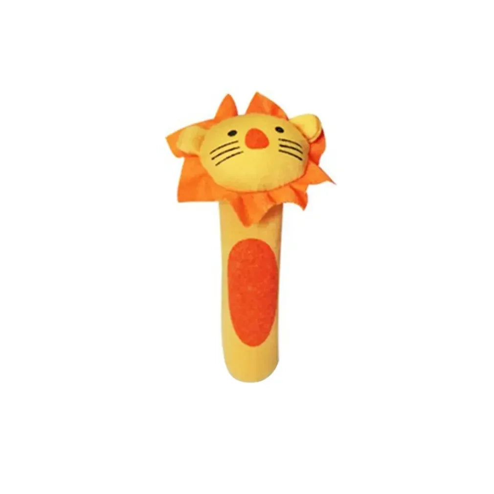 Cartoon Animal Hand Bell Rattle - Soft Plush Baby Rattle Toy