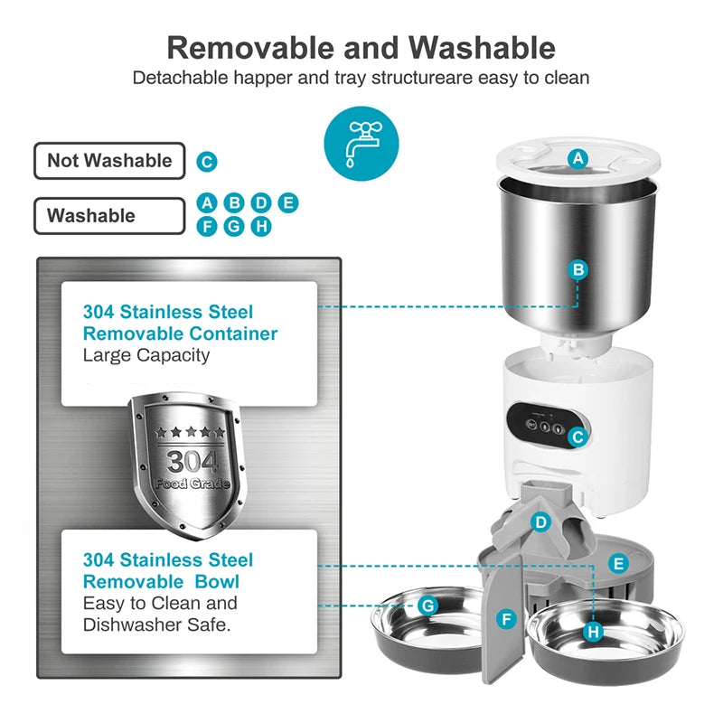 Smart Cat Feeder – Automatic Double Meal Dispenser for Cats & Dogs