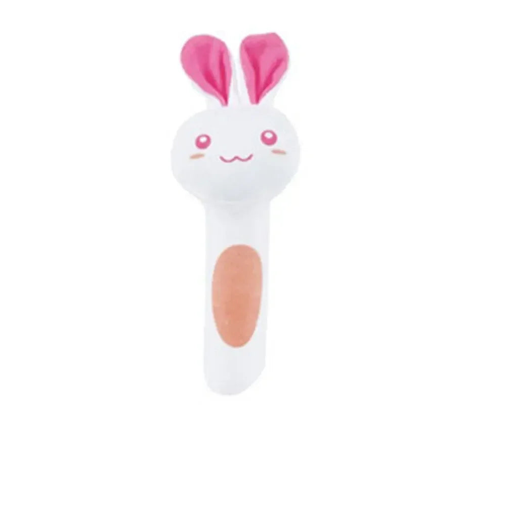 Cartoon Animal Hand Bell Rattle - Soft Plush Baby Rattle Toy