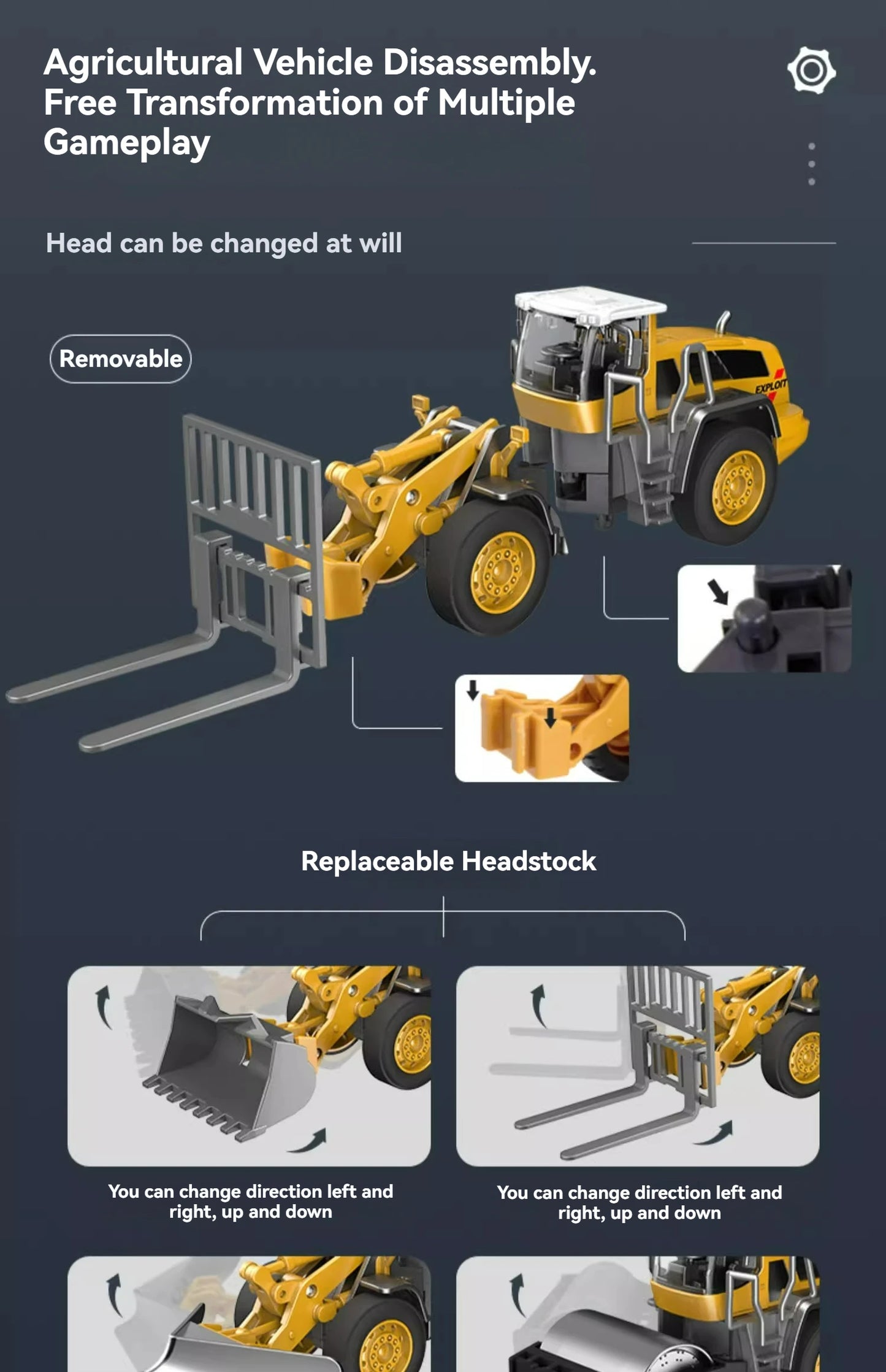 Diecast Truck Toy - Classic Construction Loader