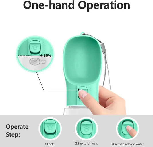 Leakproof Portable Dog Water Bottle & Bowl for Pets