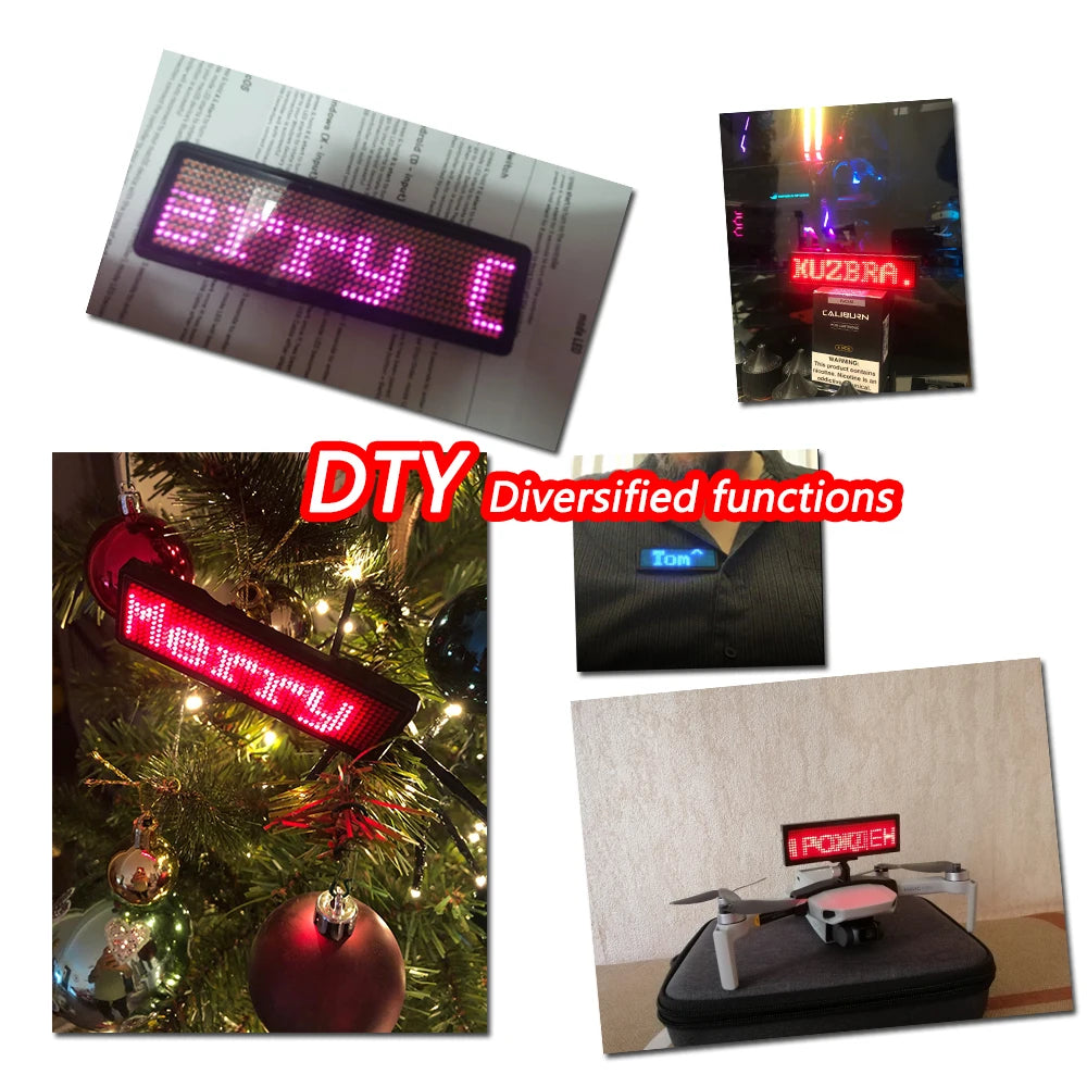 Bluetooth LED Name Badge – Programmable Scrolling Message Display