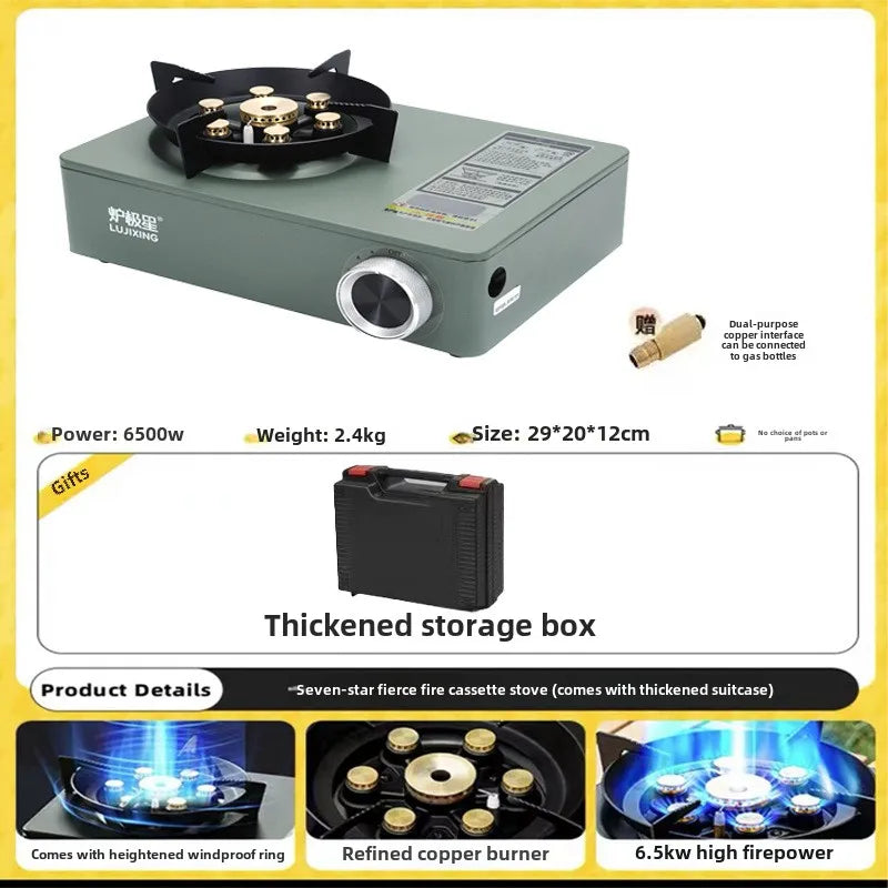Portable Cassette Gas Stove for Outdoor Camping with Magnetic Ignition