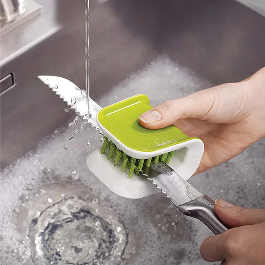 Two-Sided U-Shaped Cleaning Brush for Seat Belts and Kitchen Tools