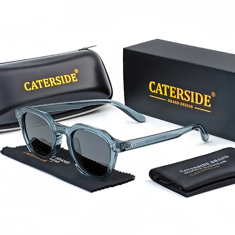 Retro Polarized Sunglasses for Men and Women with Ultralight TR90 Frame
