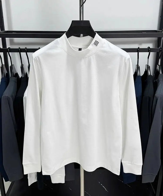 Luxury Men's Embroidered Long Sleeve T-Shirt