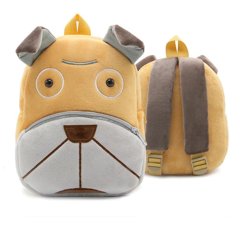 Cute Cartoon Animal Plush Backpack for Kindergarten Kids