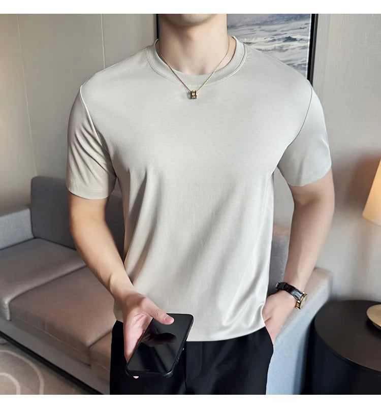 Men's Summer Ice Silk Cotton T-Shirt