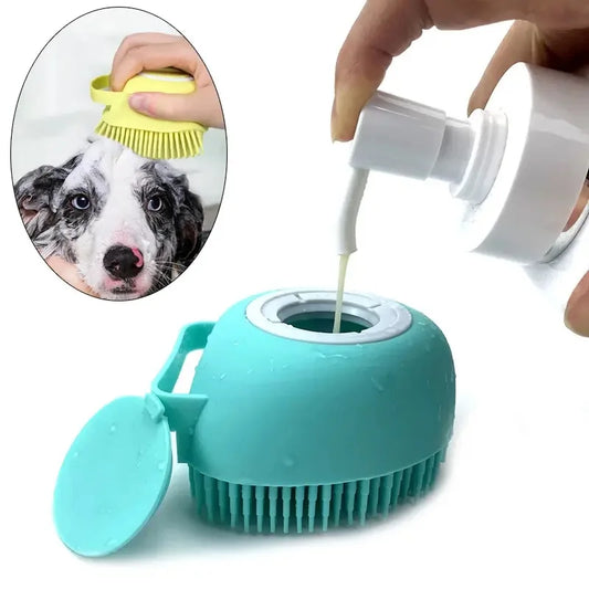 Silicone Pet Bath & Massage Glove Brush for Dogs & Cats