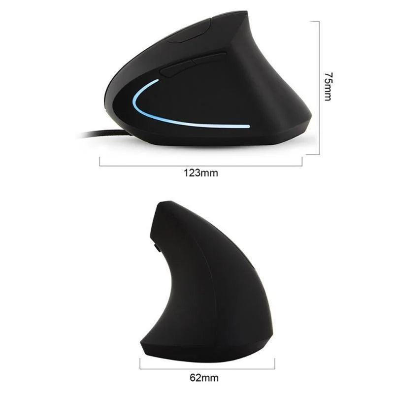 Ergonomic Right-Hand RGB Gaming Mouse - 3200 DPI, Optical, USB