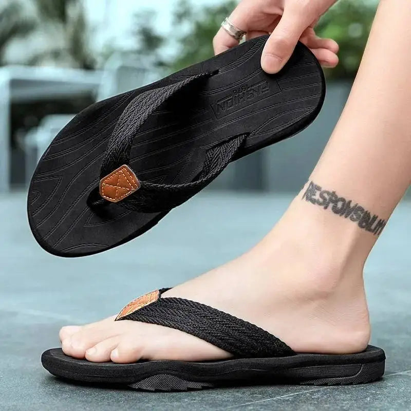 Men’s Casual Flip Flops – Anti-Slip Beach Sandals
