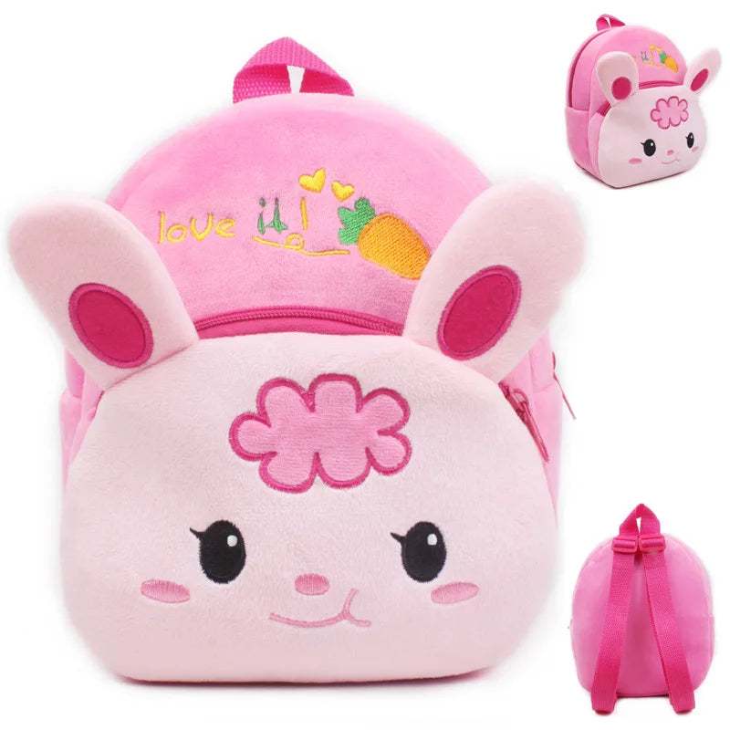3D Cartoon Plush Kids School Backpack