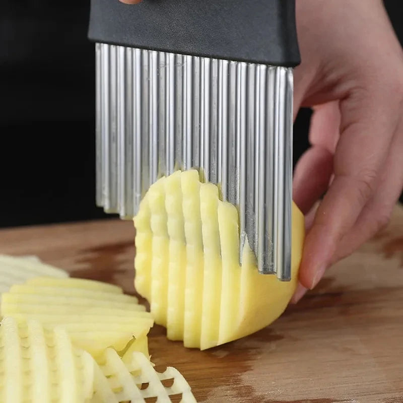 Stainless Steel Potato Chip Slicer & Crinkle Cutter