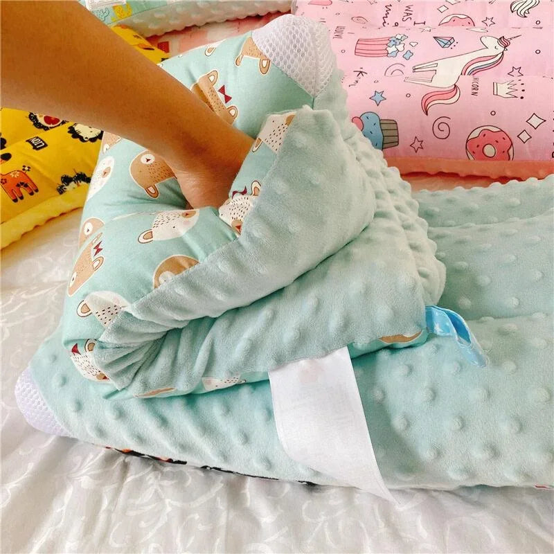 Kids Cotton Velvet Pillow 30x50cm – Soft Baby Comfort Pillow