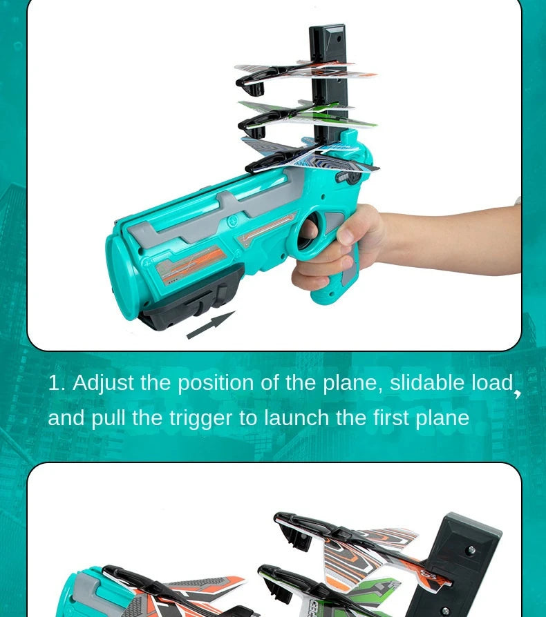 Foam Airplane Launcher – Fun Outdoor Flying Toy for Kids