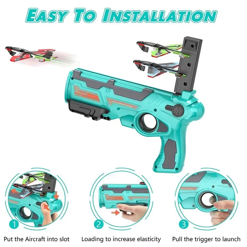 Foam Airplane Launcher – Fun Outdoor Flying Toy for Kids