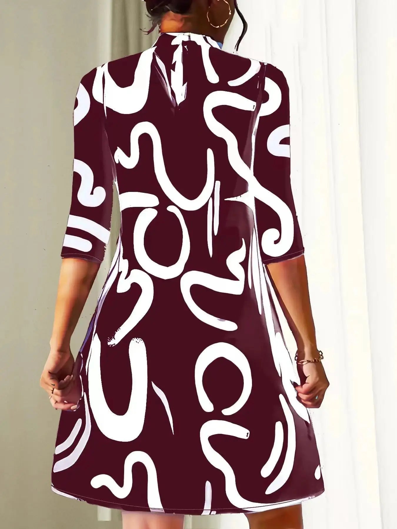 Women’s Fashion Print Mini Dress