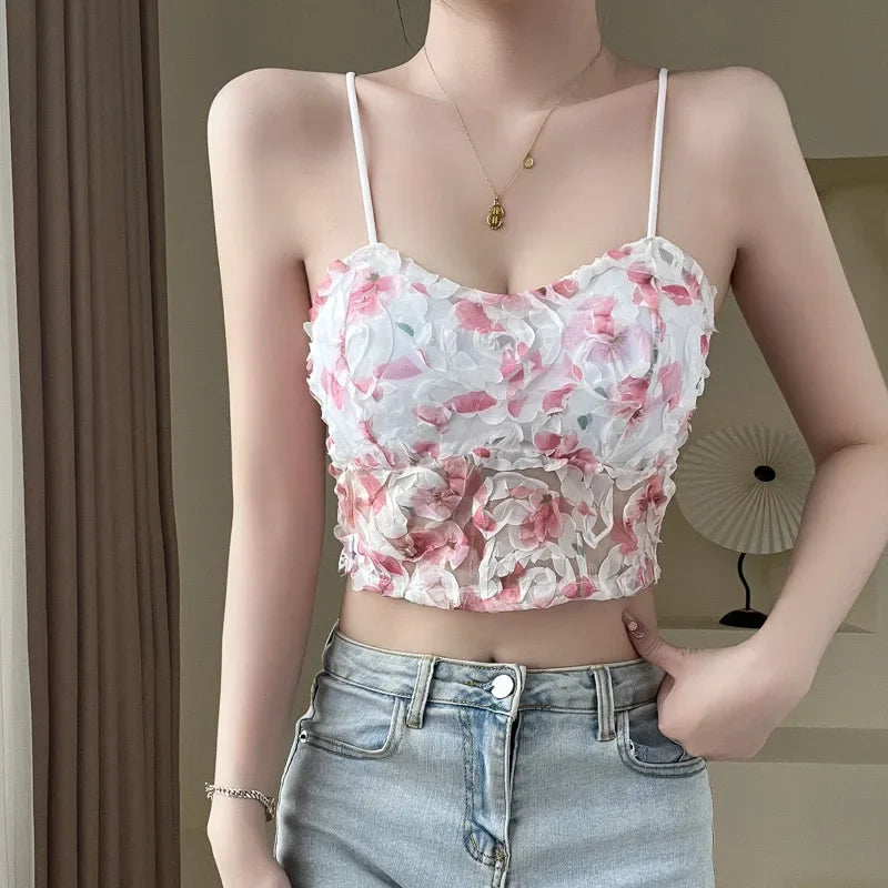 Vintage Lace Sleeveless Blouse for Women