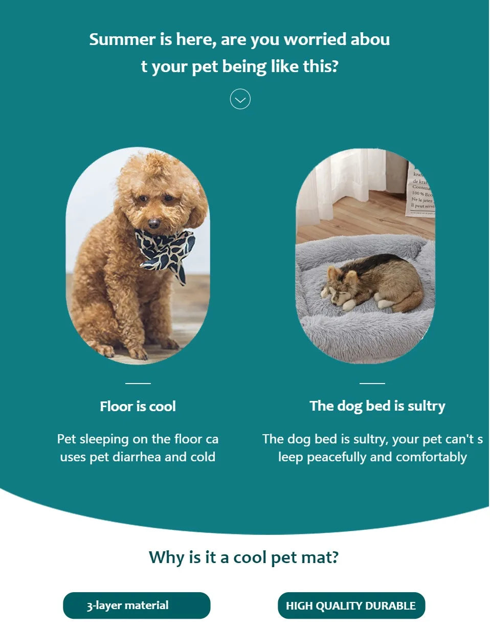 Extra Large Dog Cooling Mat – Durable Pet Ice Pad for Cats & Dogs
