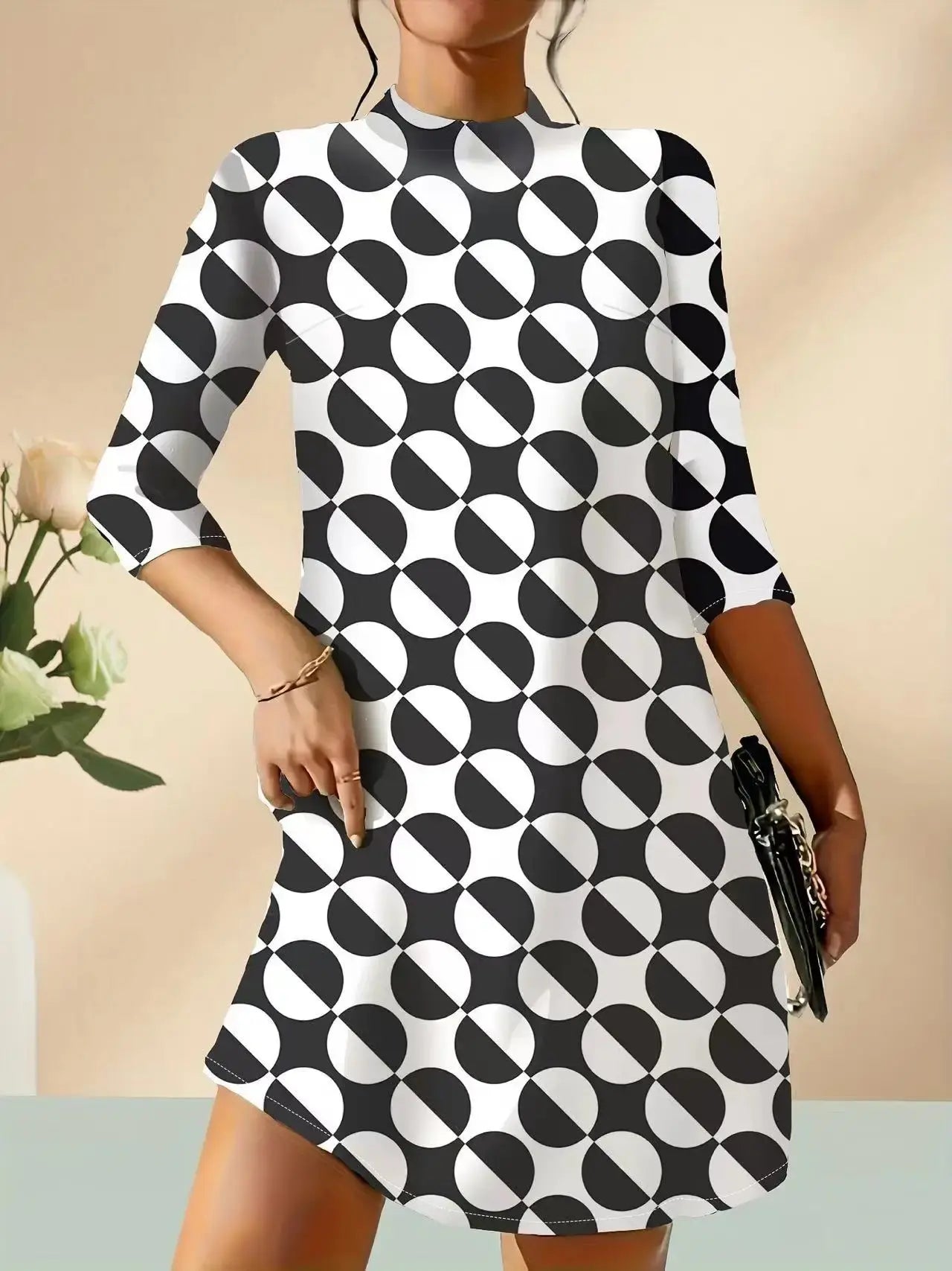 Women’s Fashion Print Mini Dress