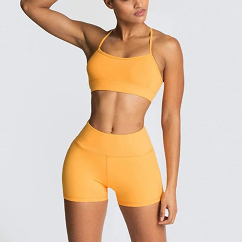 Leopard Print Yoga Set for Women Two Piece