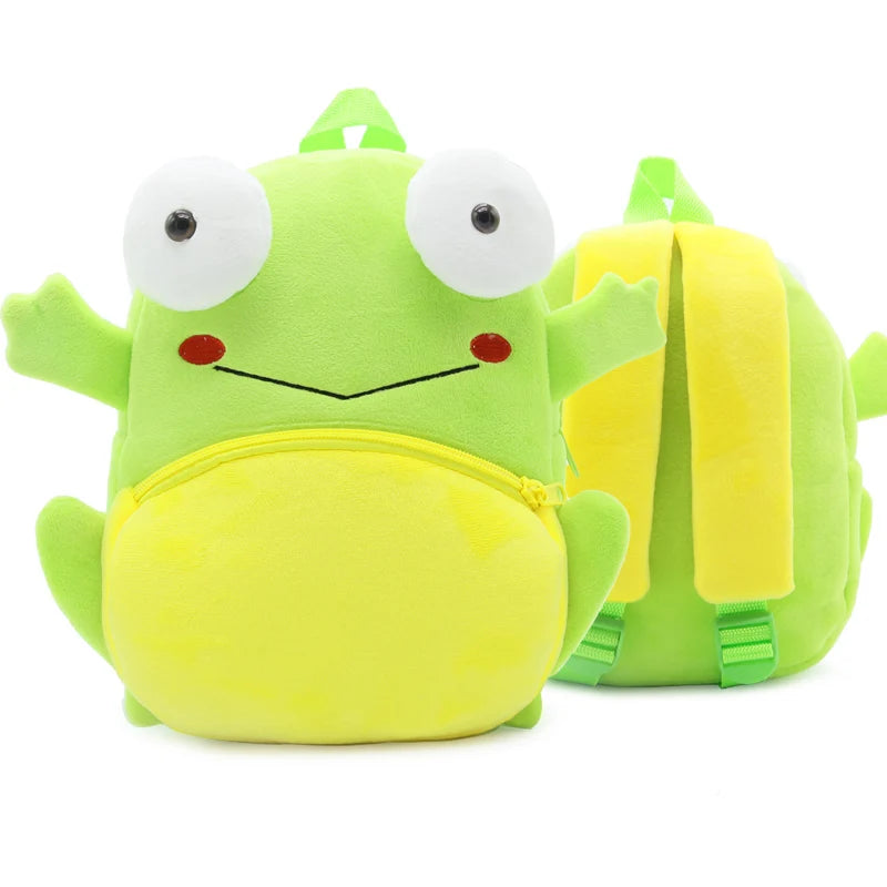 Cute Cartoon Animal Plush Backpack for Kindergarten Kids