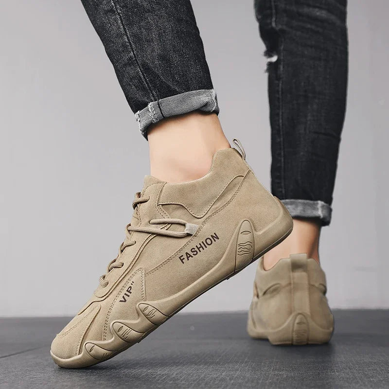 Men’s Casual Ankle Boots – Non-Slip Khaki Work Sneakers