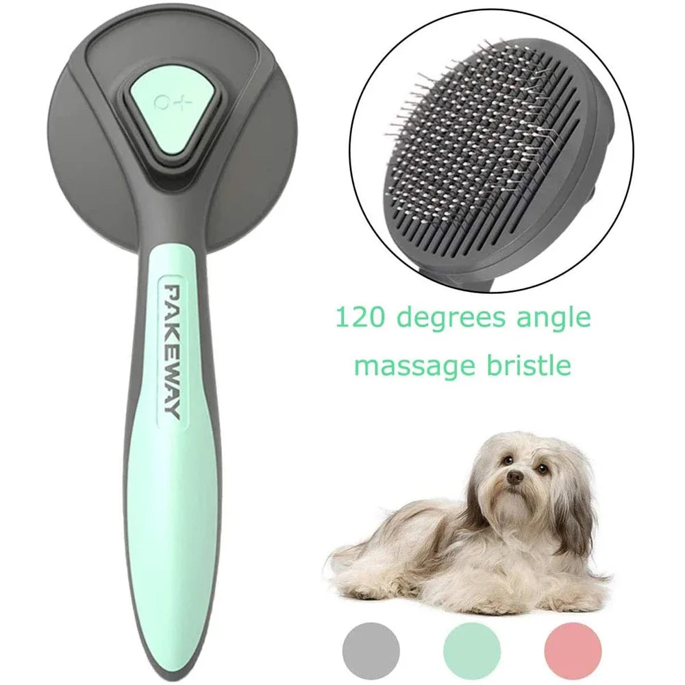 Self-Cleaning Pet Grooming Brush for Dogs & Cats