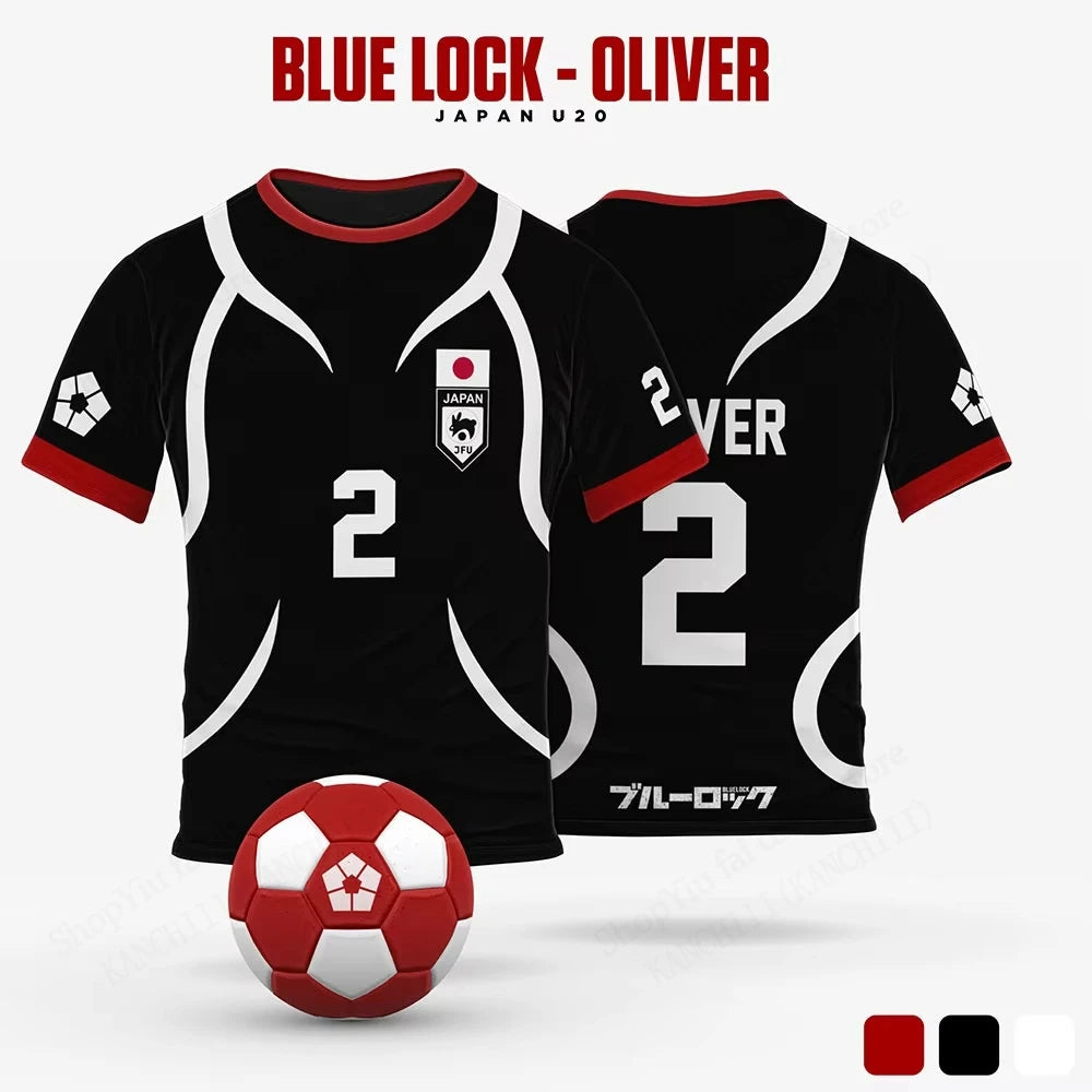 Men’s Blue Lock Sae Itoshi Anime Jersey – Oversized 3D Print T-Shirt