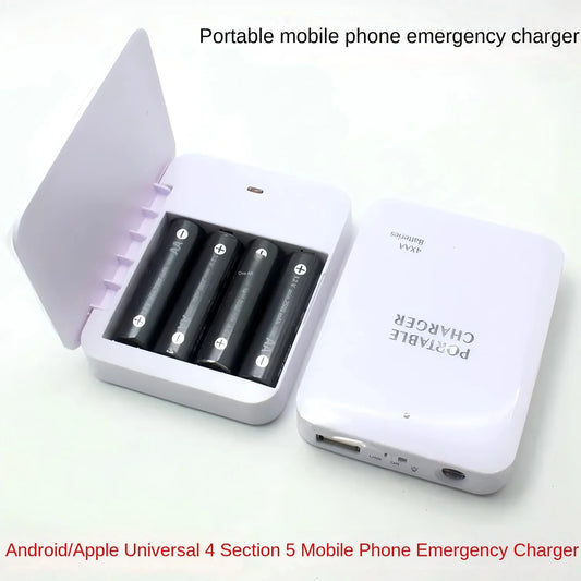 USB Charger Power Box – Emergency Battery Charger with Flashlight