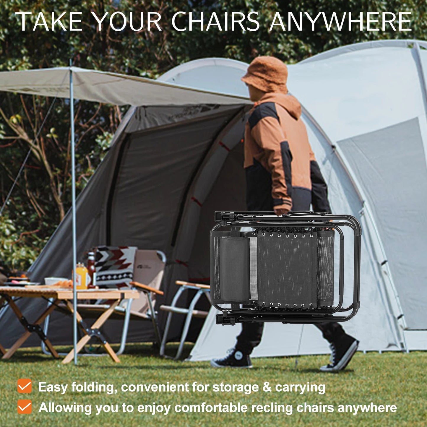 JHK Zero Gravity Recliner Set of 2