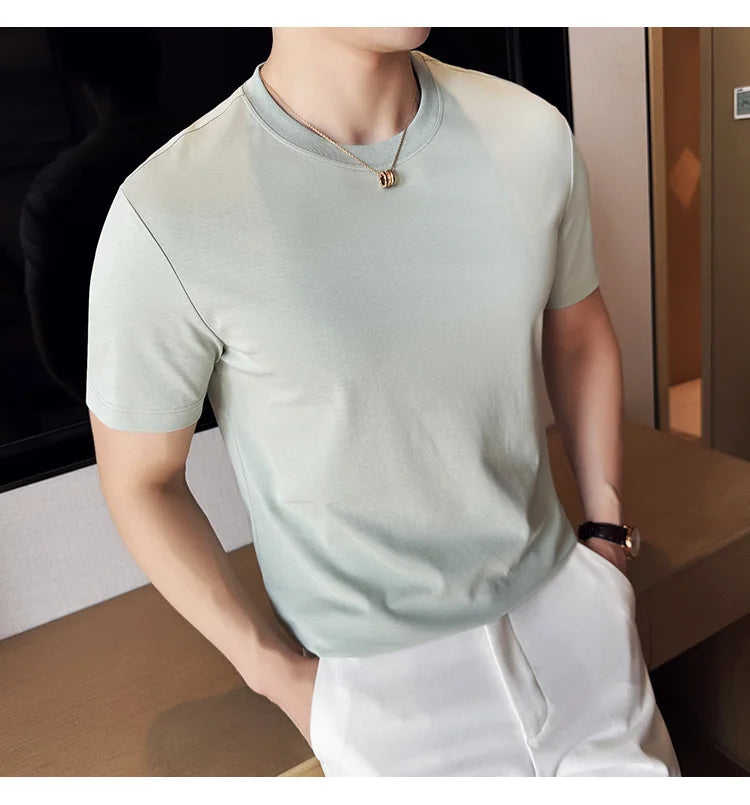 Men's Summer Ice Silk Cotton T-Shirt